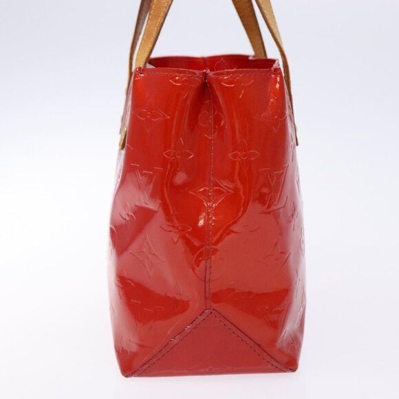 LOUIS VUITTON Monogram Vernis Reade PM Hand Bag Red Rouge LV Auth - Picture 5 of 16